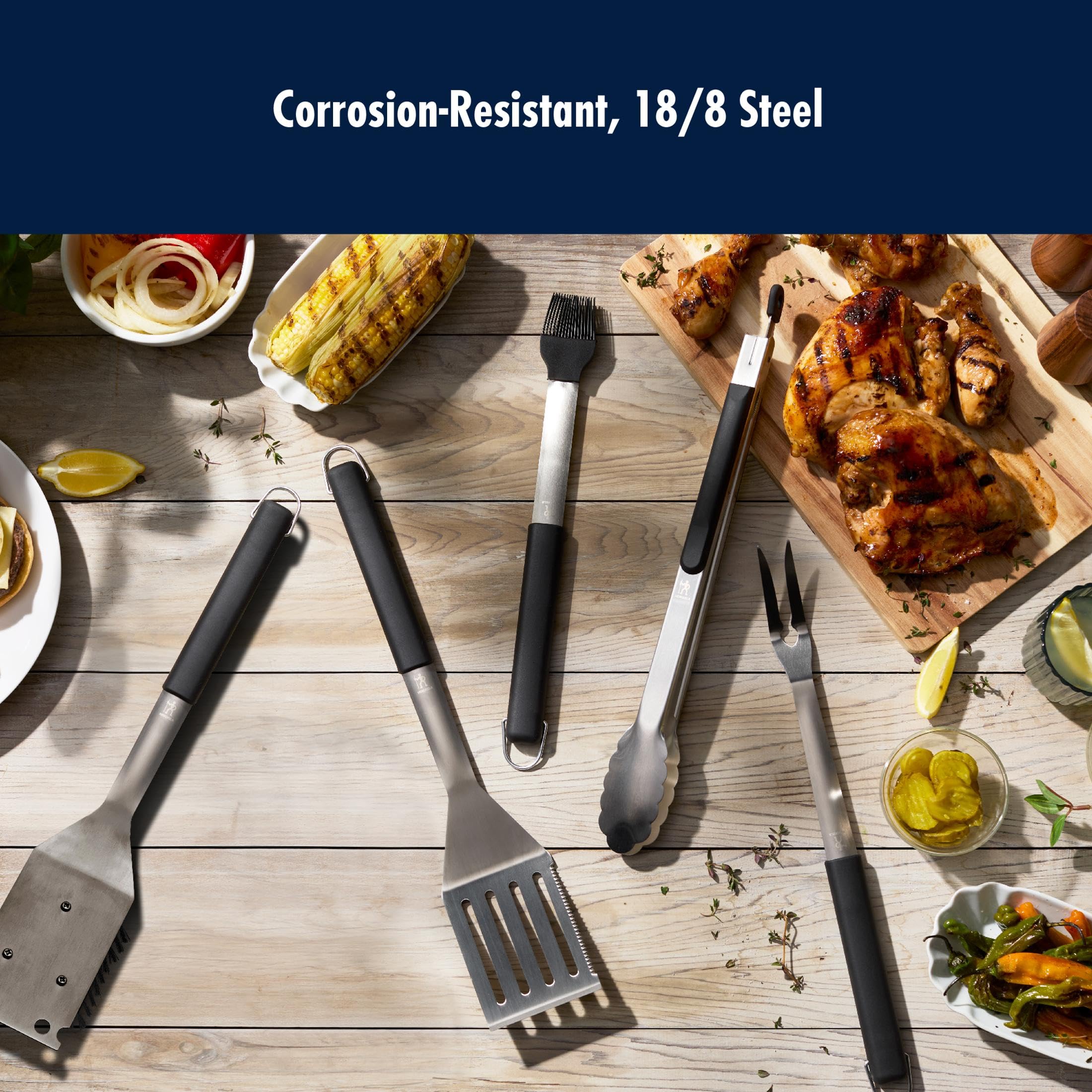 miyabi-henckels-bbq-grill-spatula-heavy-duty-stainless-steel-slotted-turner-with image 5