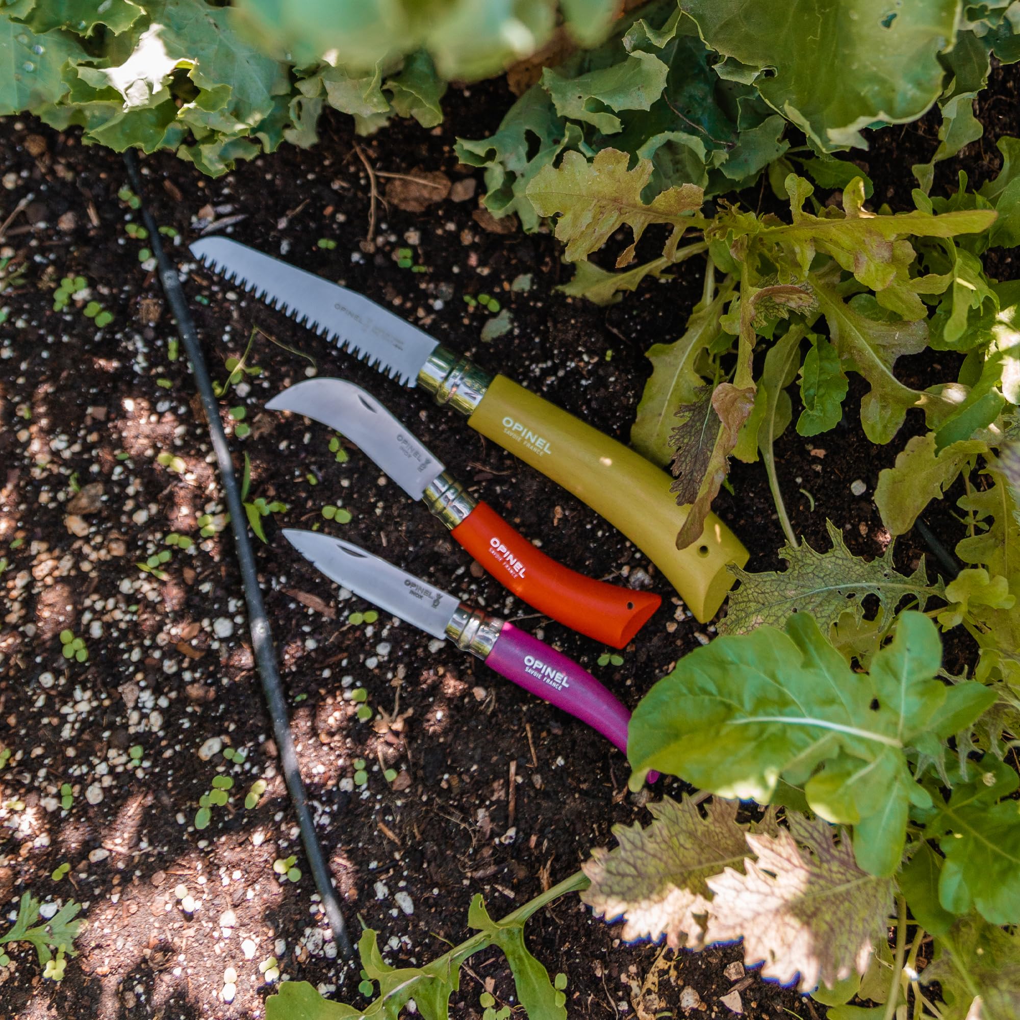 opinel-3-piece-gardening-tool-set-no-12-folding-saw-no-8-pruning-knife-no-8-gard image 5