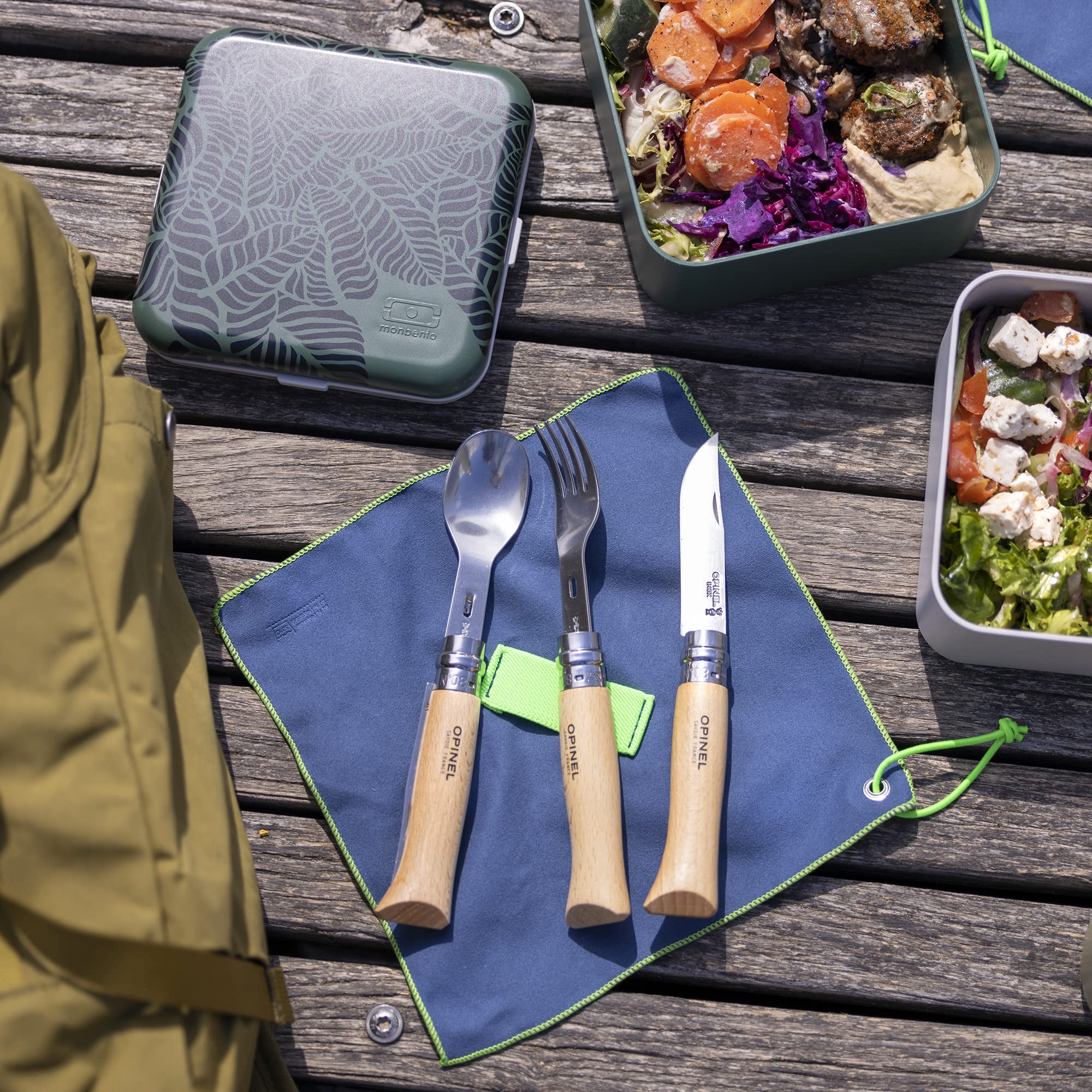 opinel-picnic-cutlery-insert-set-no-08-stainless-steel-folding-knife-fork-spoon- image 4