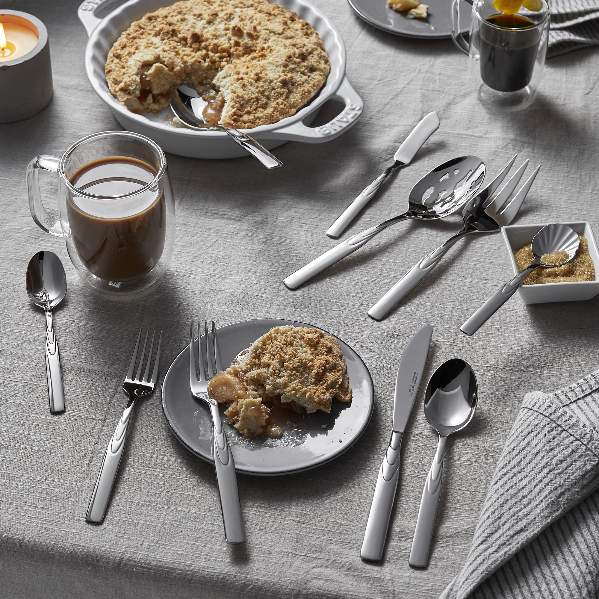 miyabi-henckels-rapture-45-piece-stainless-steel-flatware-set-with-teardrop-desi image 4