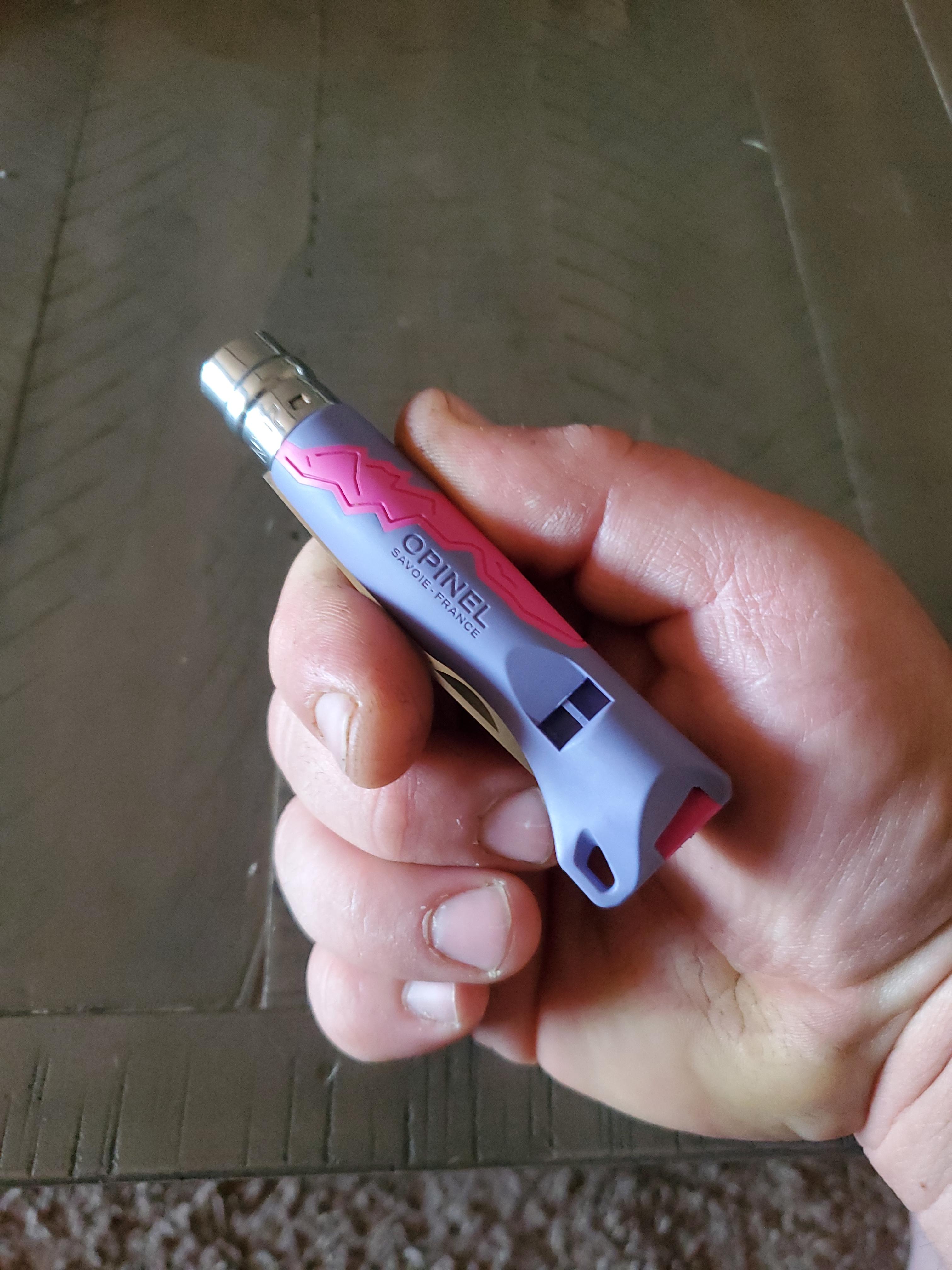Nice knife, but the whistle is a bit hard to blow