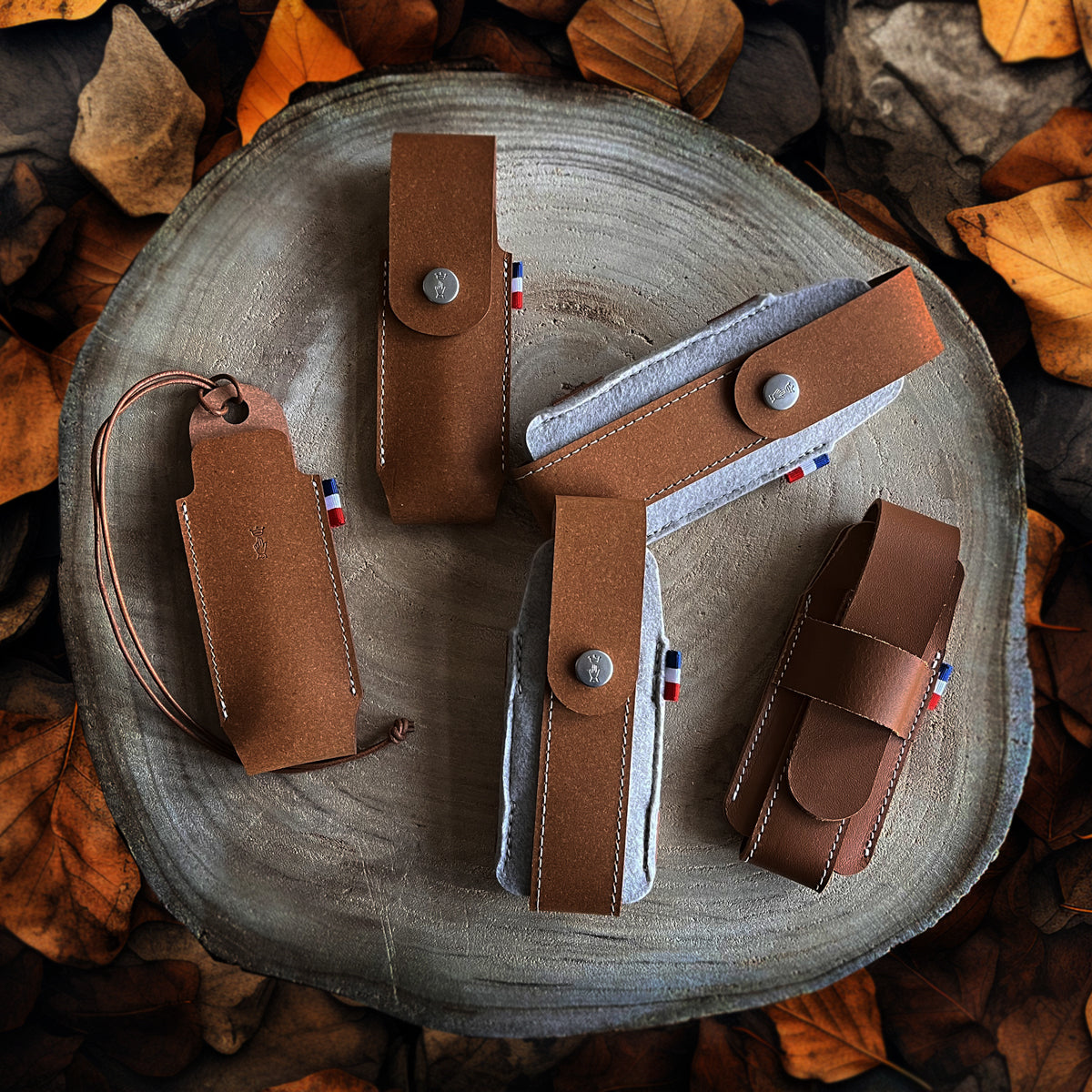 opinel-alpine-sheath-eco-friendly-regenerated-leather-knife-sheath image 4