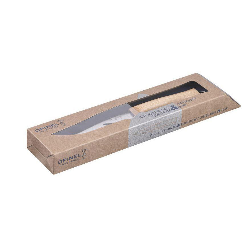 opinel-cheese-fork-and-knife-beech-wood-handle-stainless-steel-blade image 5