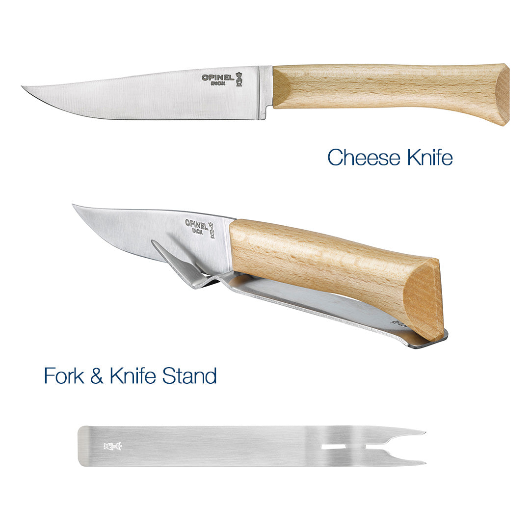 opinel-cheese-fork-and-knife-beech-wood-handle-stainless-steel-blade image 6