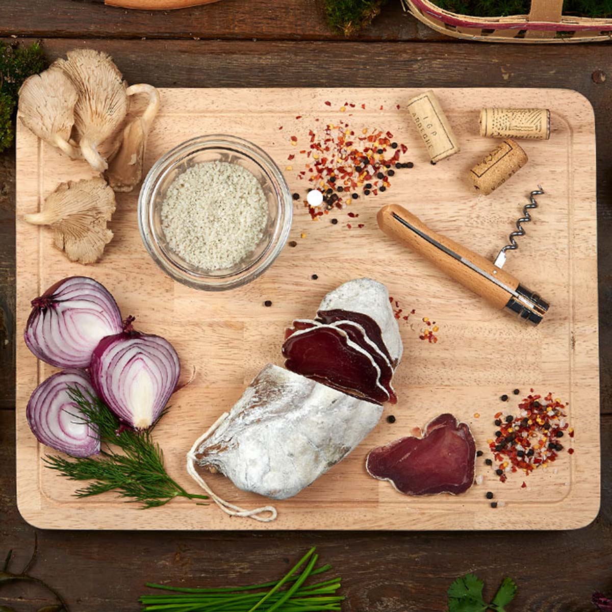 opinel-cheese-wine-kit-corkscrew-knife-spreading-knife-and-cutting-board image 4