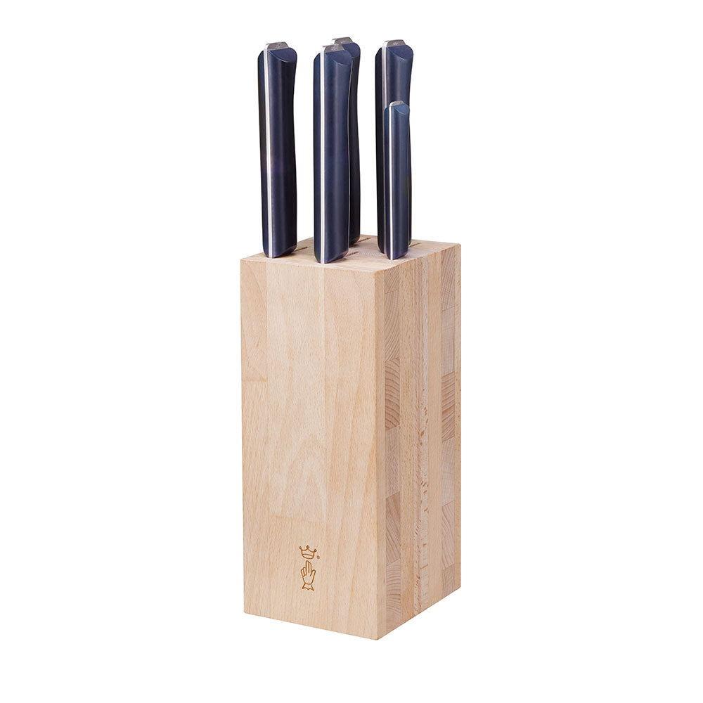opinel-5-slot-chef-knife-block-beech-wood image 4