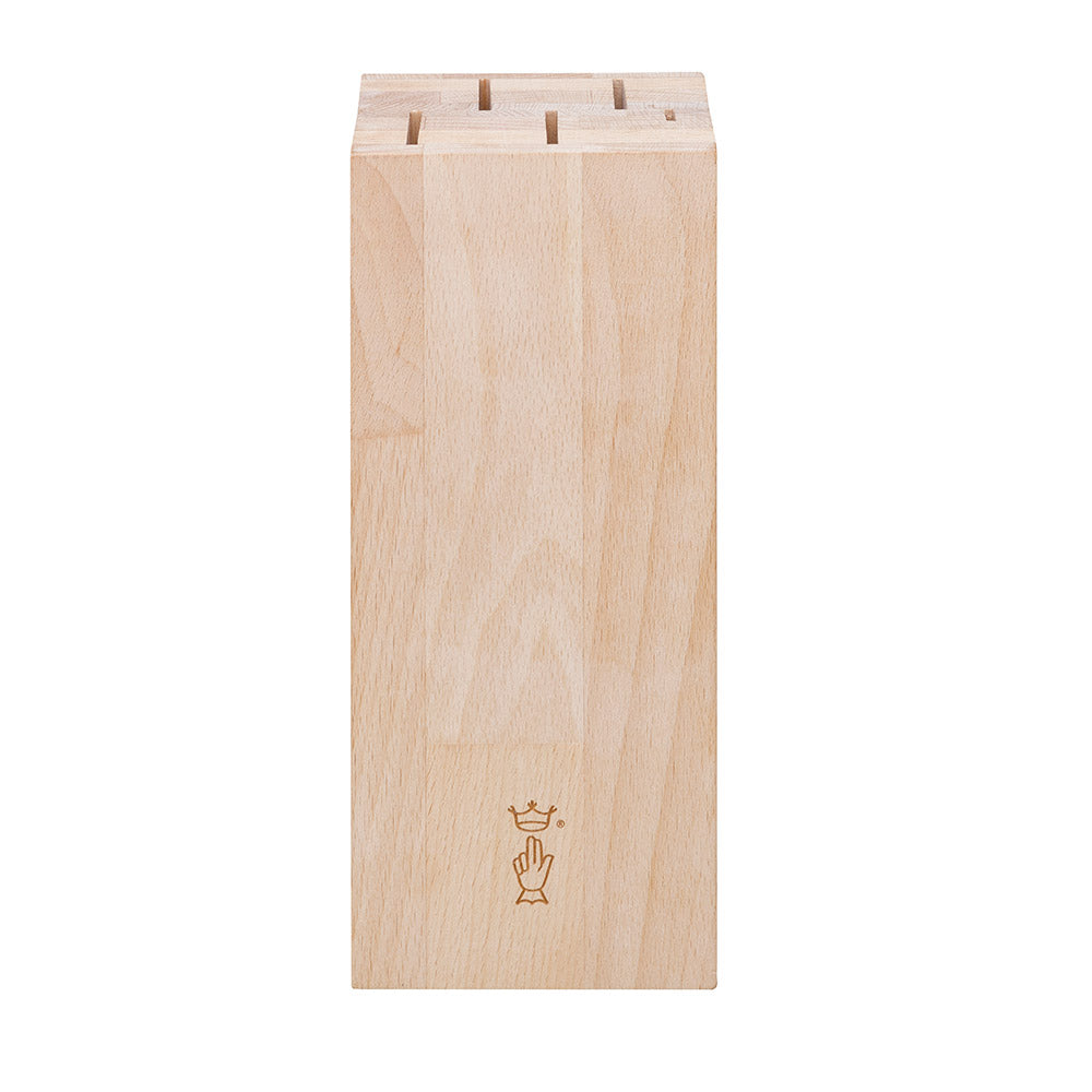 opinel-5-slot-chef-knife-block-beech-wood image 1