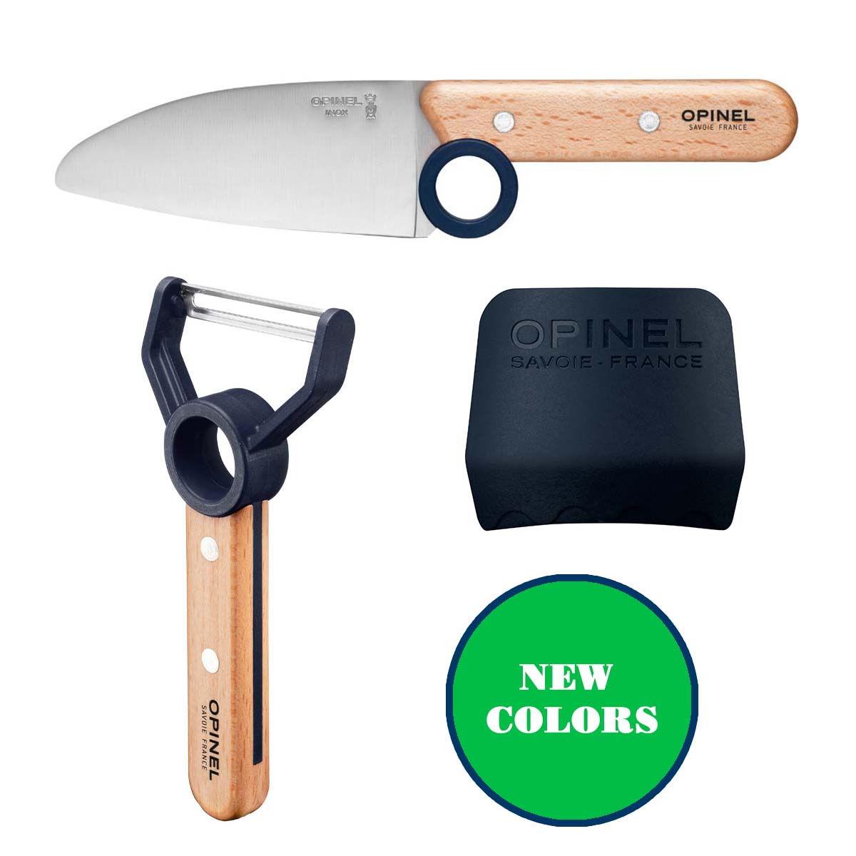 opinel-le-petit-chef-children-s-kitchen-knife-set-3-pieces-with-safety-rings-for image 2