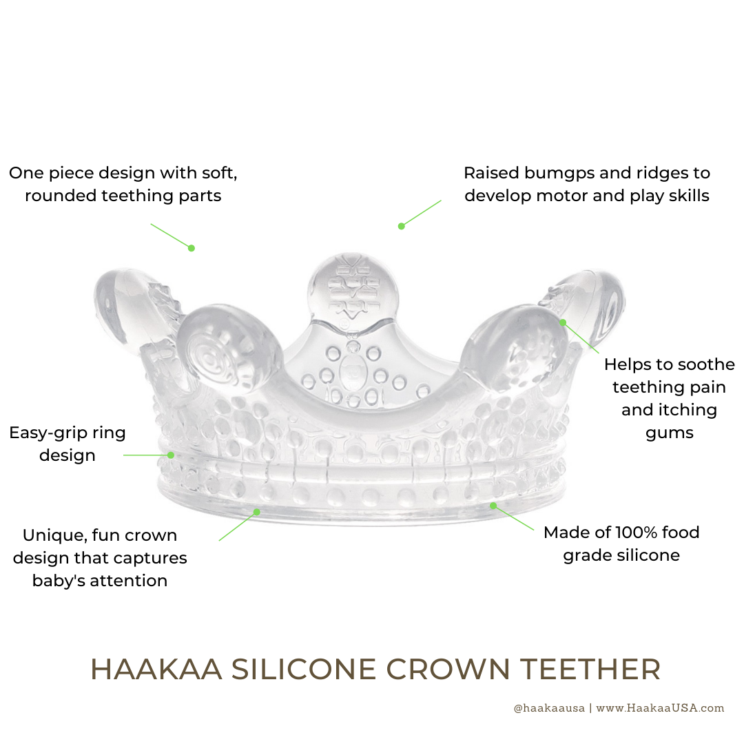 haakaa-silicone-crown-teether-pack-of-4-sensory-teether-for-babies image 2