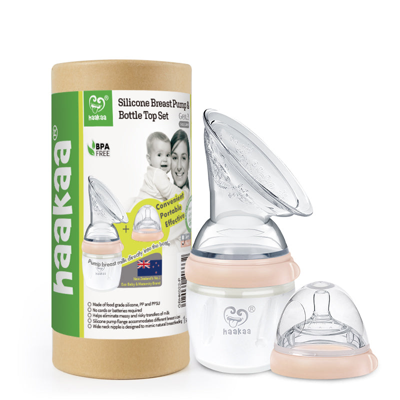 haakaa-gen-3-silicone-breast-pump-and-bottle-set-160-ml-6-oz-pack-of-2-original- image 4