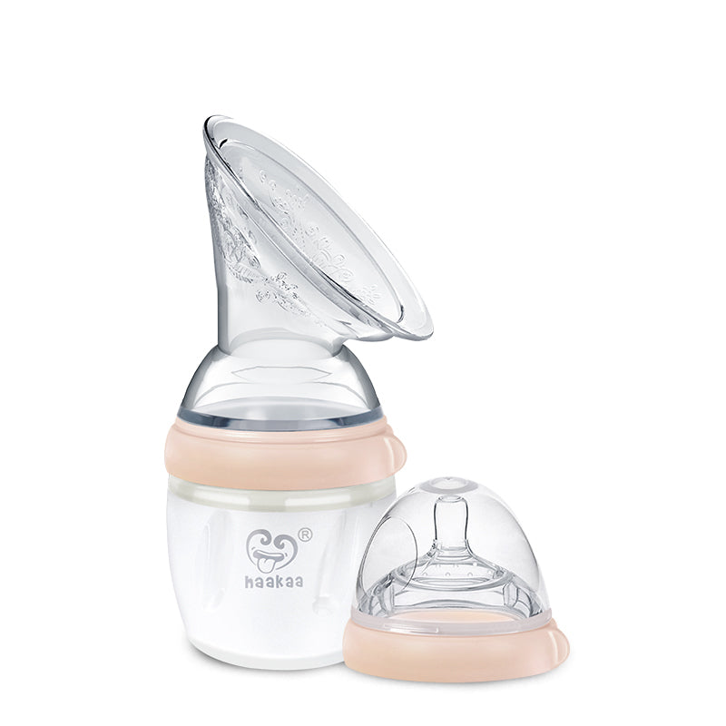 haakaa-gen-3-silicone-breast-pump-and-bottle-set-160-ml-6-oz-pack-of-2-original- image 2