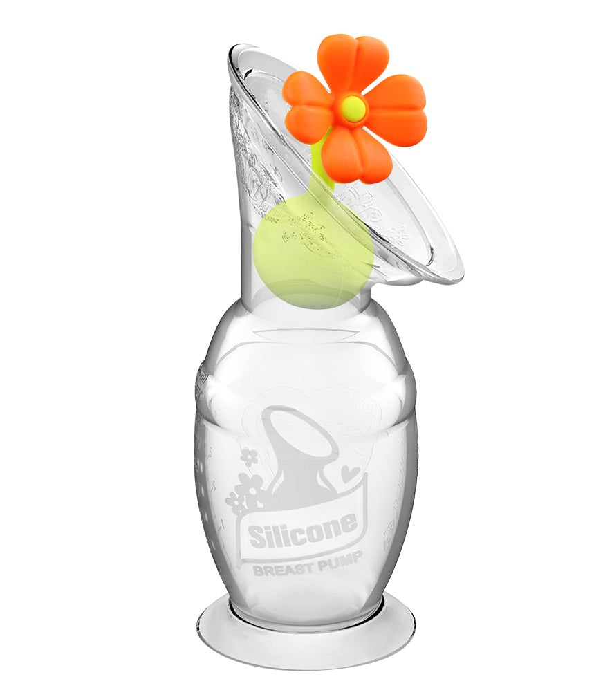 haakaa-gen-2-silicone-breast-pump-with-suction-base-4-oz-flower-stopper-set image 2
