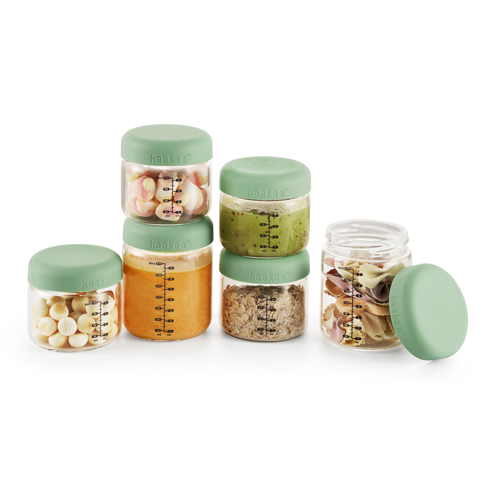 haakaa-sealed-glass-storage-jar-set-4-x-4oz-2-x-7oz image 2