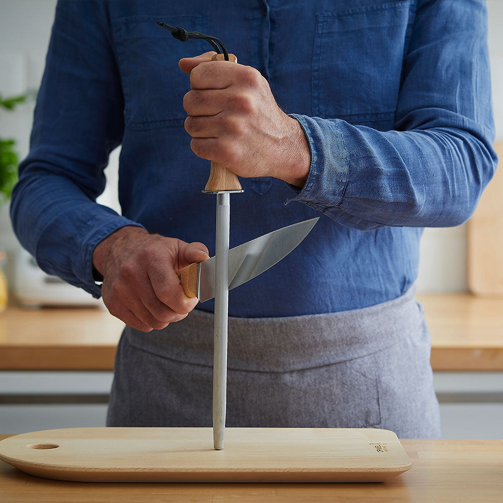 opinel-honing-steel-sharpening-rod-10-inches-fine-ridged-surface-for-knife-edge- image 2