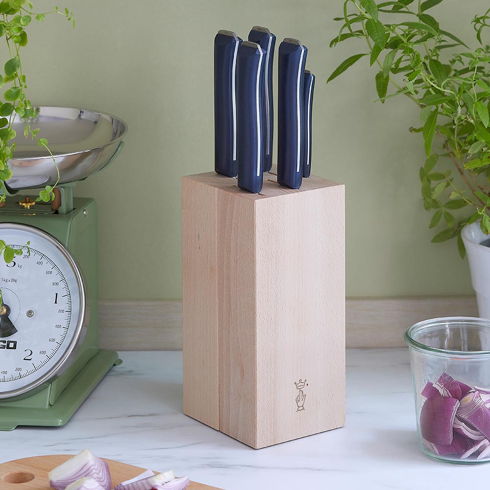 opinel-intempora-5-piece-chef-knife-set-with-beech-wood-block image 2
