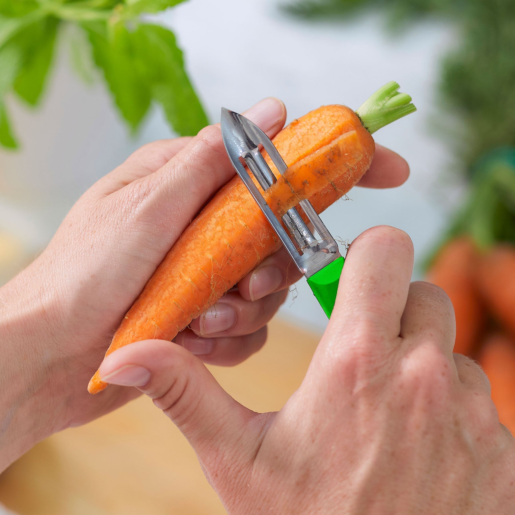 opinel-essential-peeler-left-handed-and-right-stainless-steel-blade-polymer-hand image 1