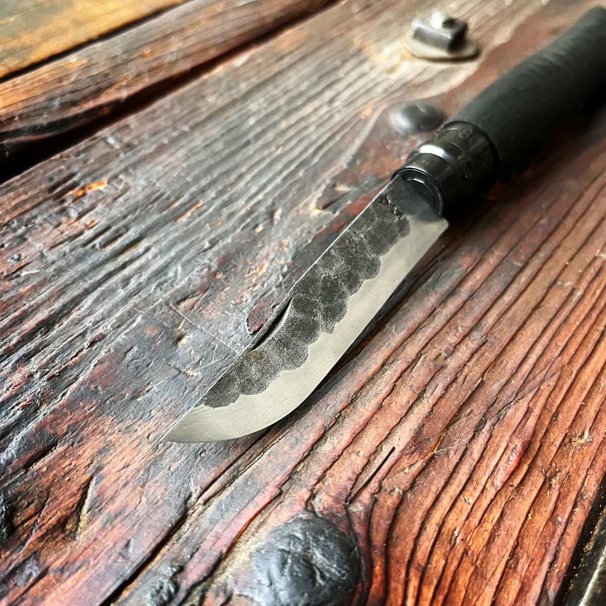 opinel-no-08-carbon-forged-limited-edition-folding-knife-with-ebony-wood-handle image 3