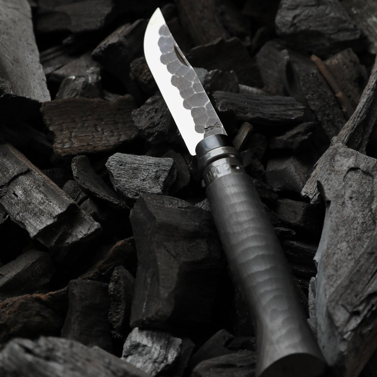opinel-no-08-carbon-forged-limited-edition-folding-knife-with-ebony-wood-handle image 4