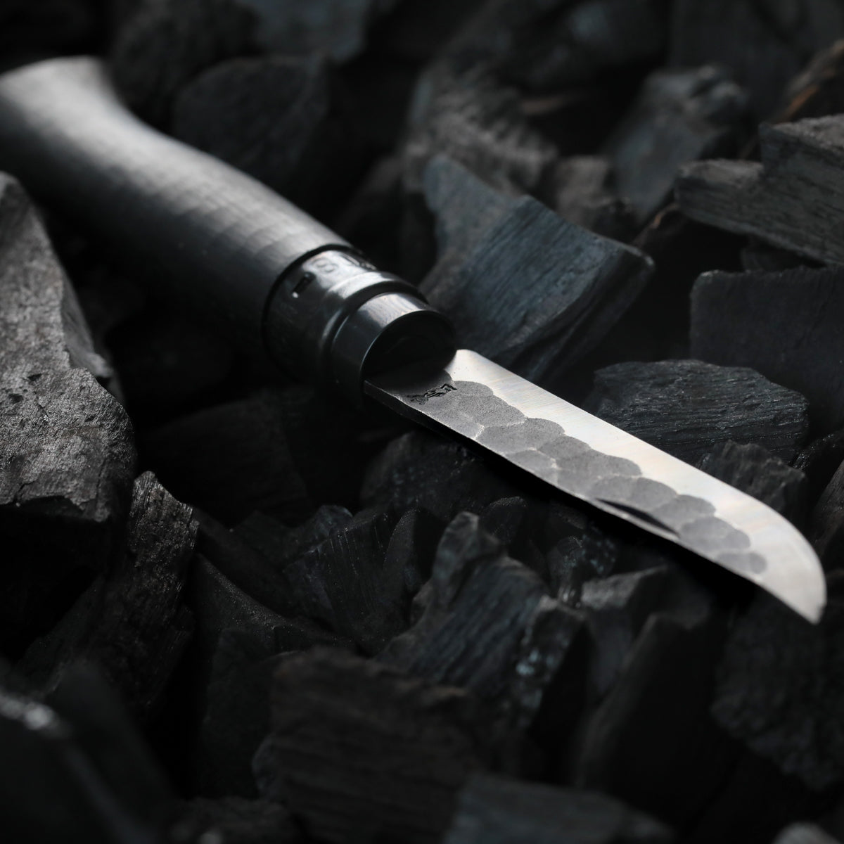 opinel-no-08-carbon-forged-limited-edition-folding-knife-with-ebony-wood-handle image 5