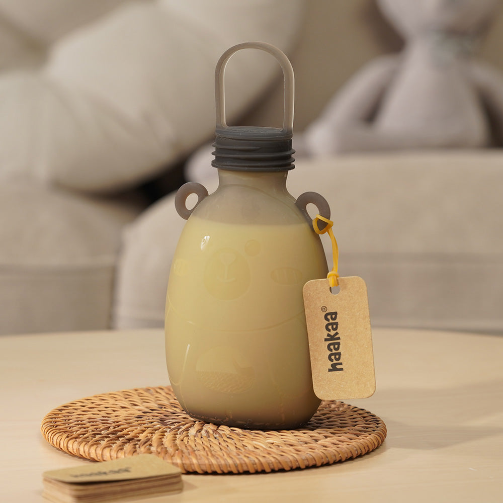 haakaa-happii-bear-silicone-milk-storage-bag-9oz-260ml-pack-of-4-reusable-eco-fr image 2