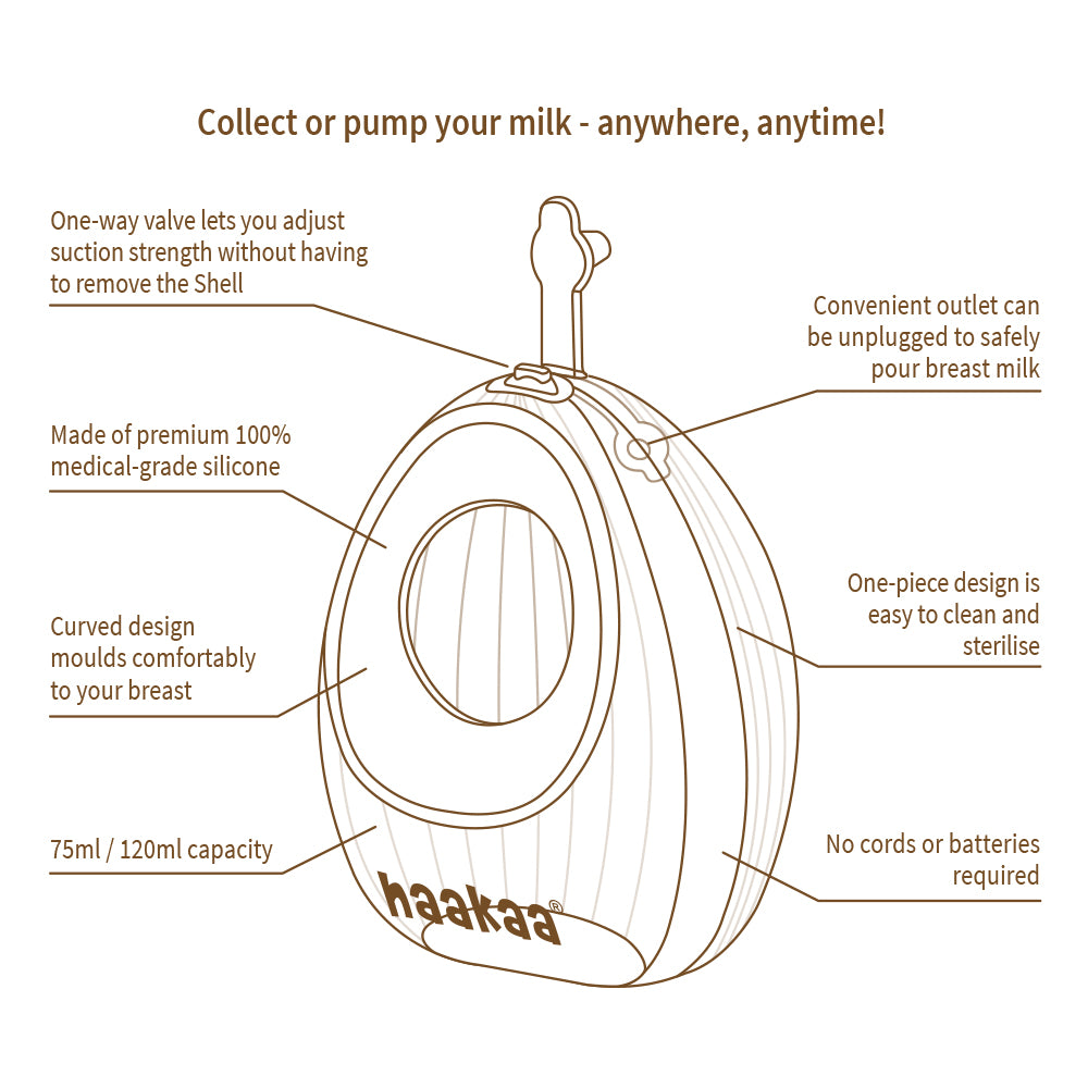 haakaa-shell-wearable-silicone-breast-pump-4-oz-6-pack-hands-free-milk-collector image 8