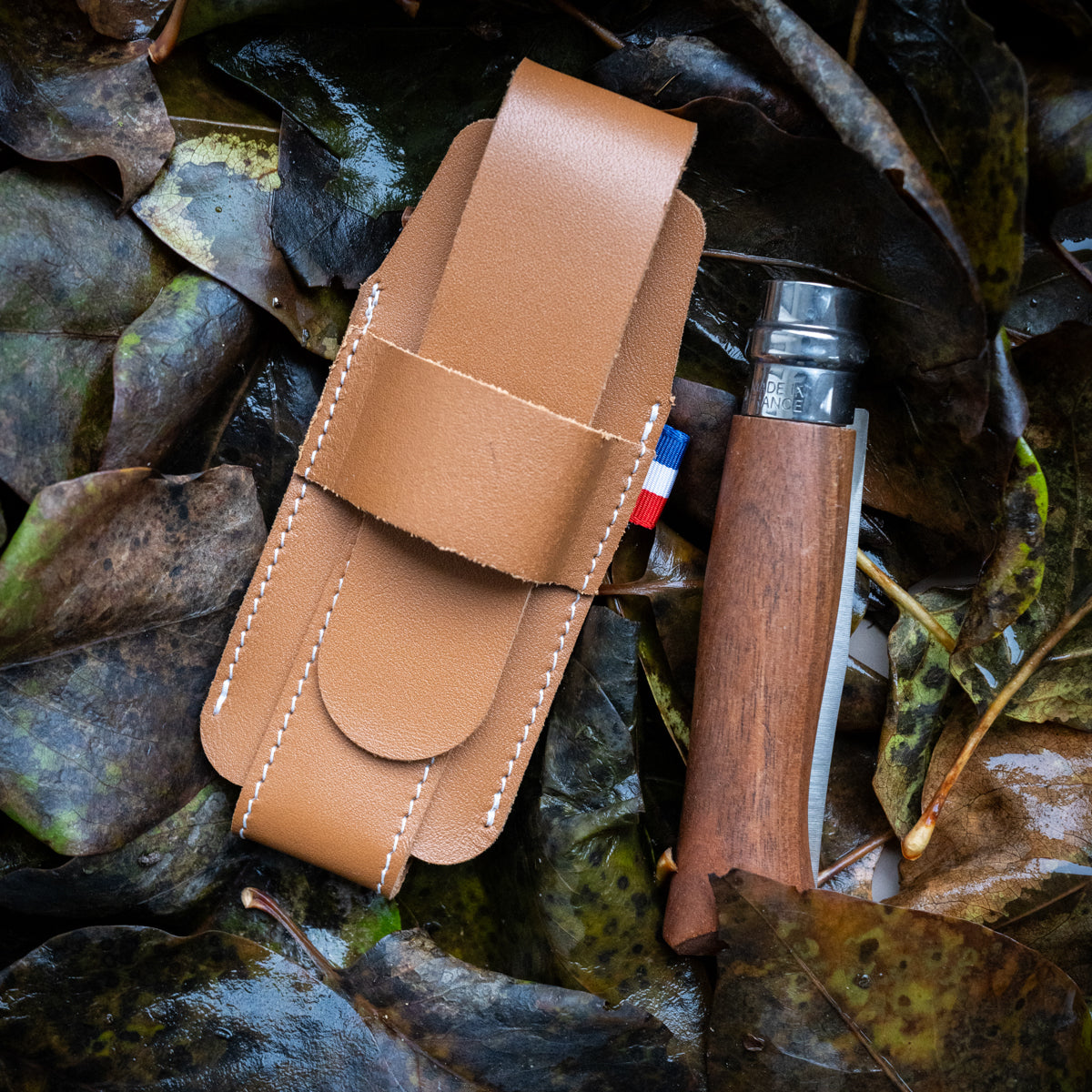 opinel-natural-leather-sheath-handcrafted-cognac-leather-knife-sheath-from-colle image 4