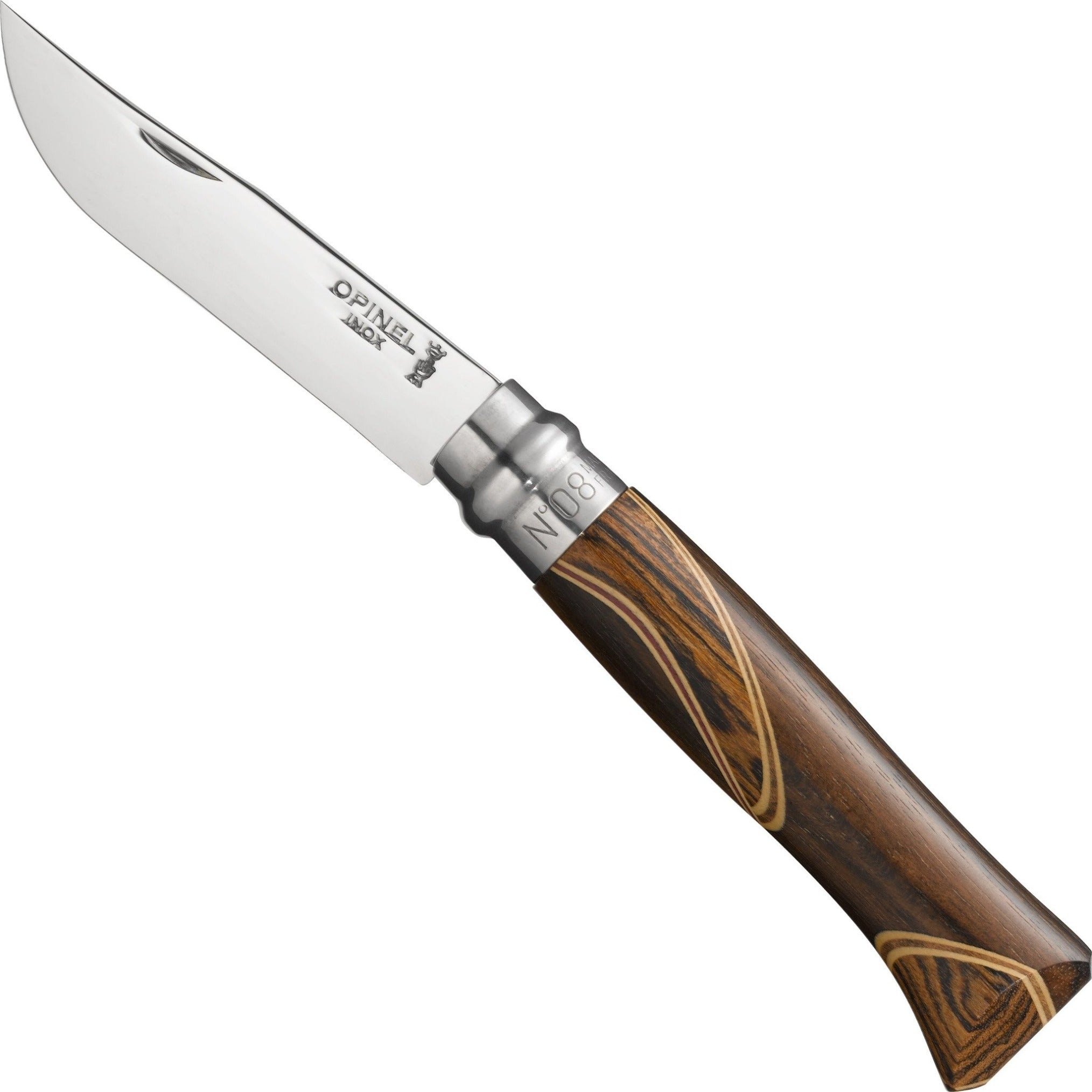 opinel-no-08-bruno-chaperon-stainless-steel-folding-knife-with-unique-marquetry- image 4