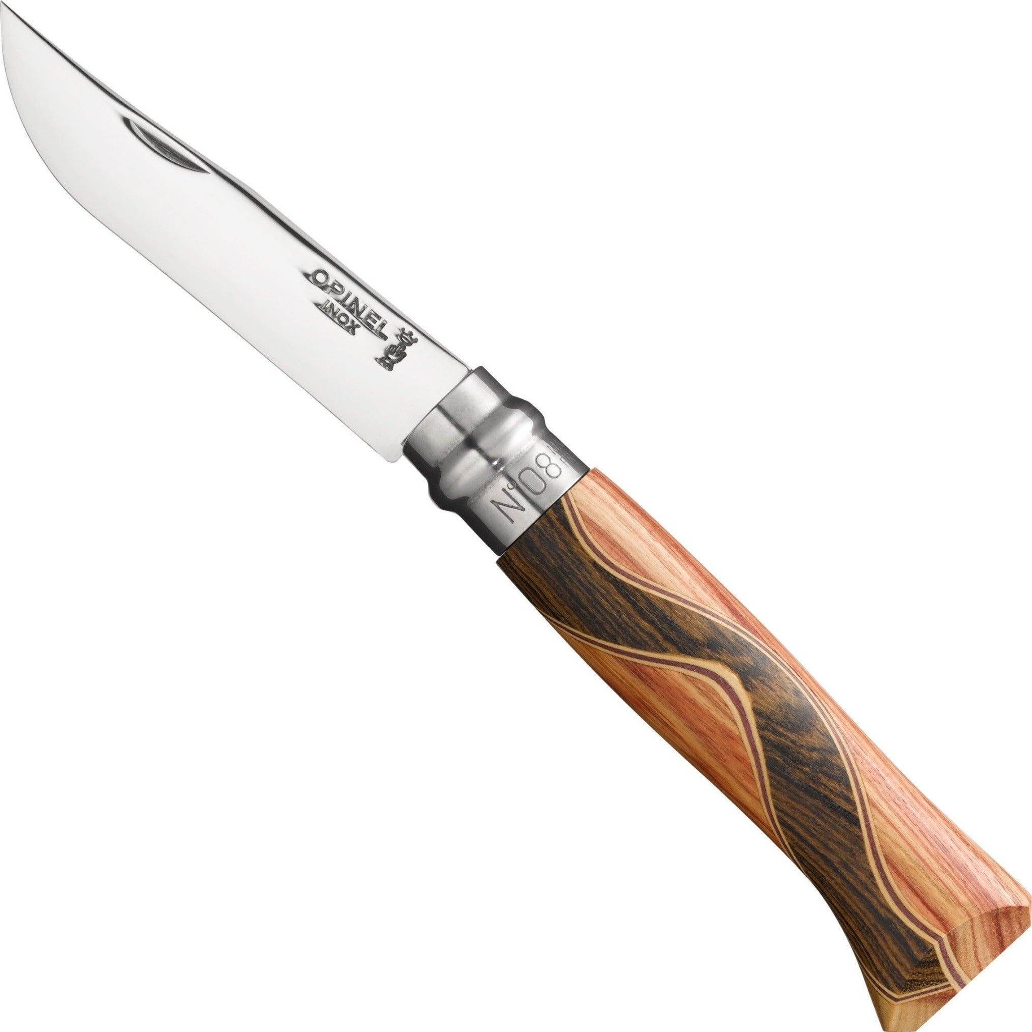 opinel-no-08-bruno-chaperon-stainless-steel-folding-knife-with-unique-marquetry- image 6