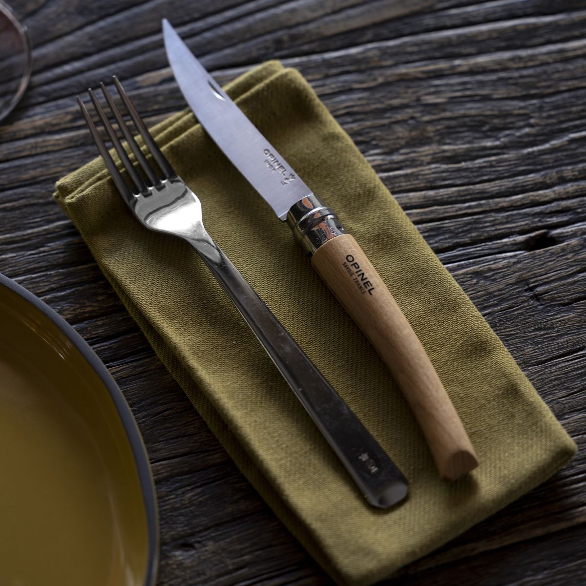 opinel-no-08-effil-stainless-steel-slim-folding-knife-wood-handle image 3