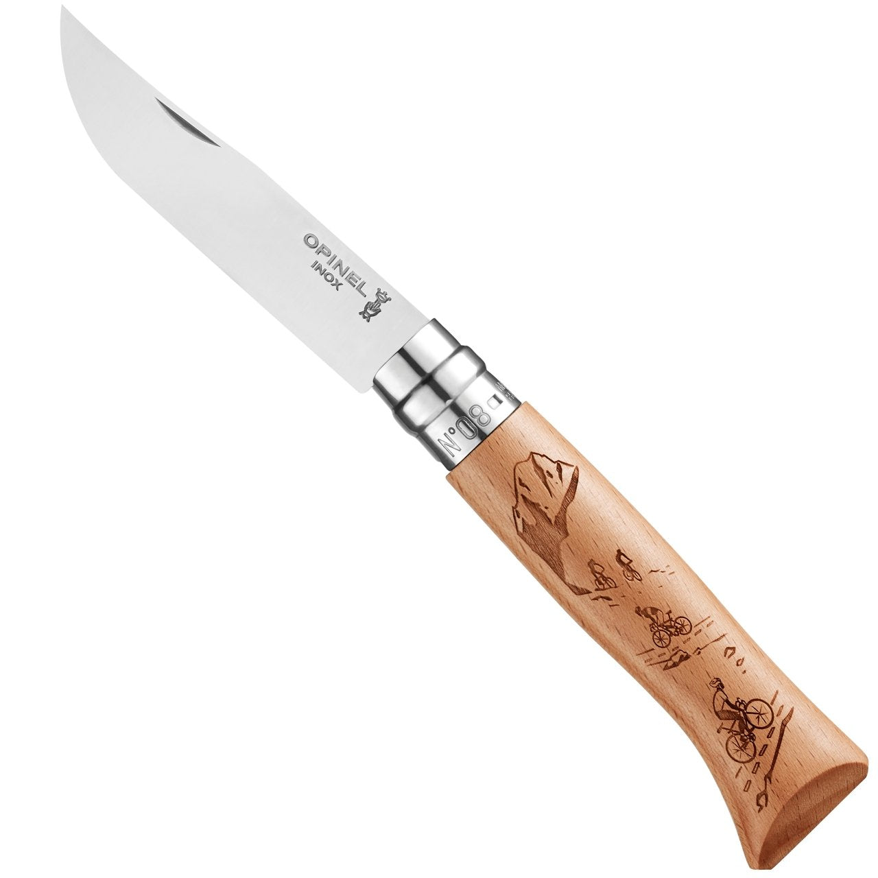 opinel-no-08-engraved-handle-folding-knife-alpine-adventures image 4