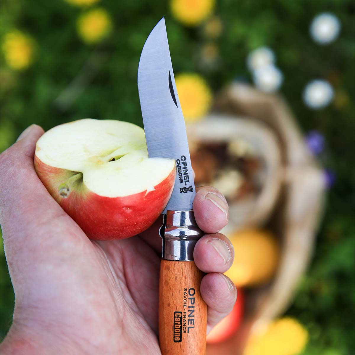 opinel-no-08-every-day-carry-kit-carbon-steel-folding-knife-with-alpine-sheath-s image 4