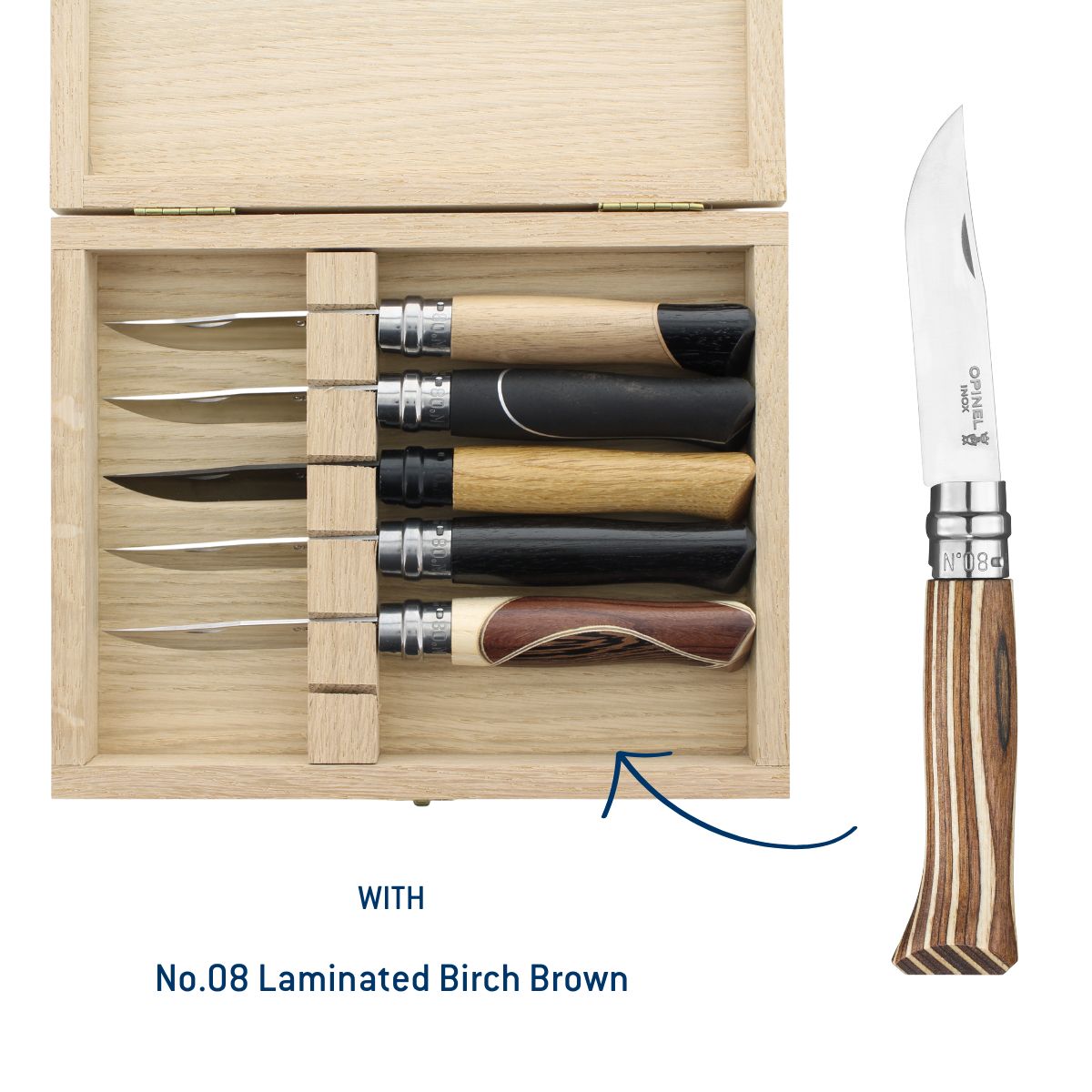 opinel-no-08-master-collector-box-set-6-knives image 1