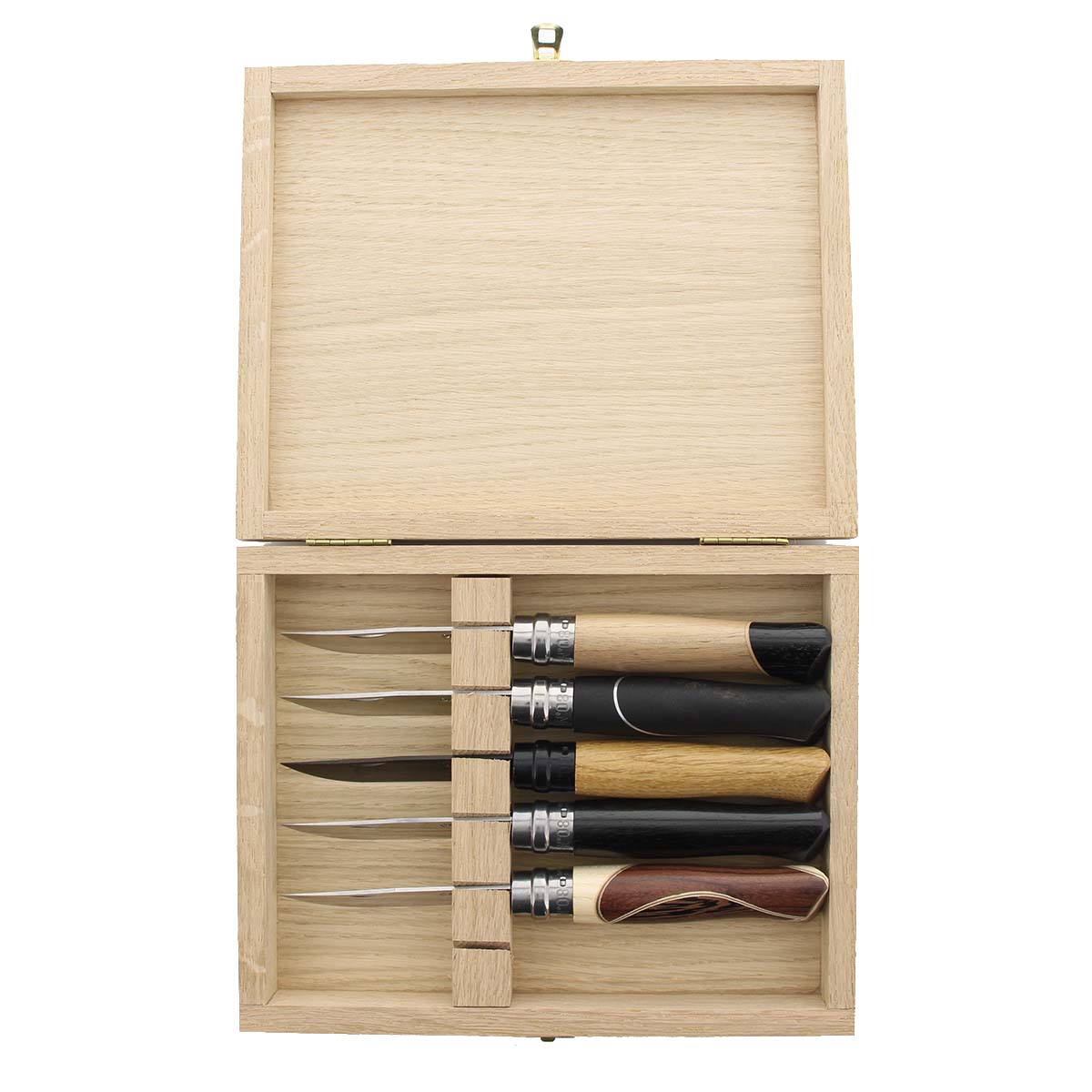 opinel-no-08-master-collector-box-set-with-5-premium-knives-wooden-case image 1