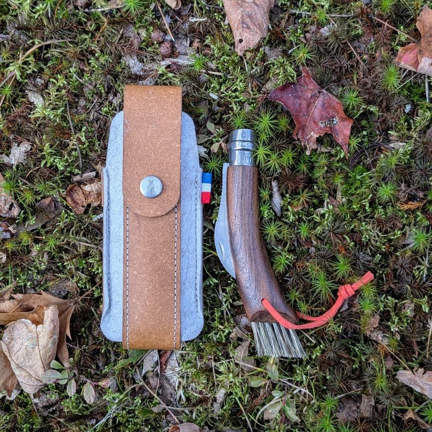 opinel-no-08-mushroom-knife-walnut-with-brush image 7