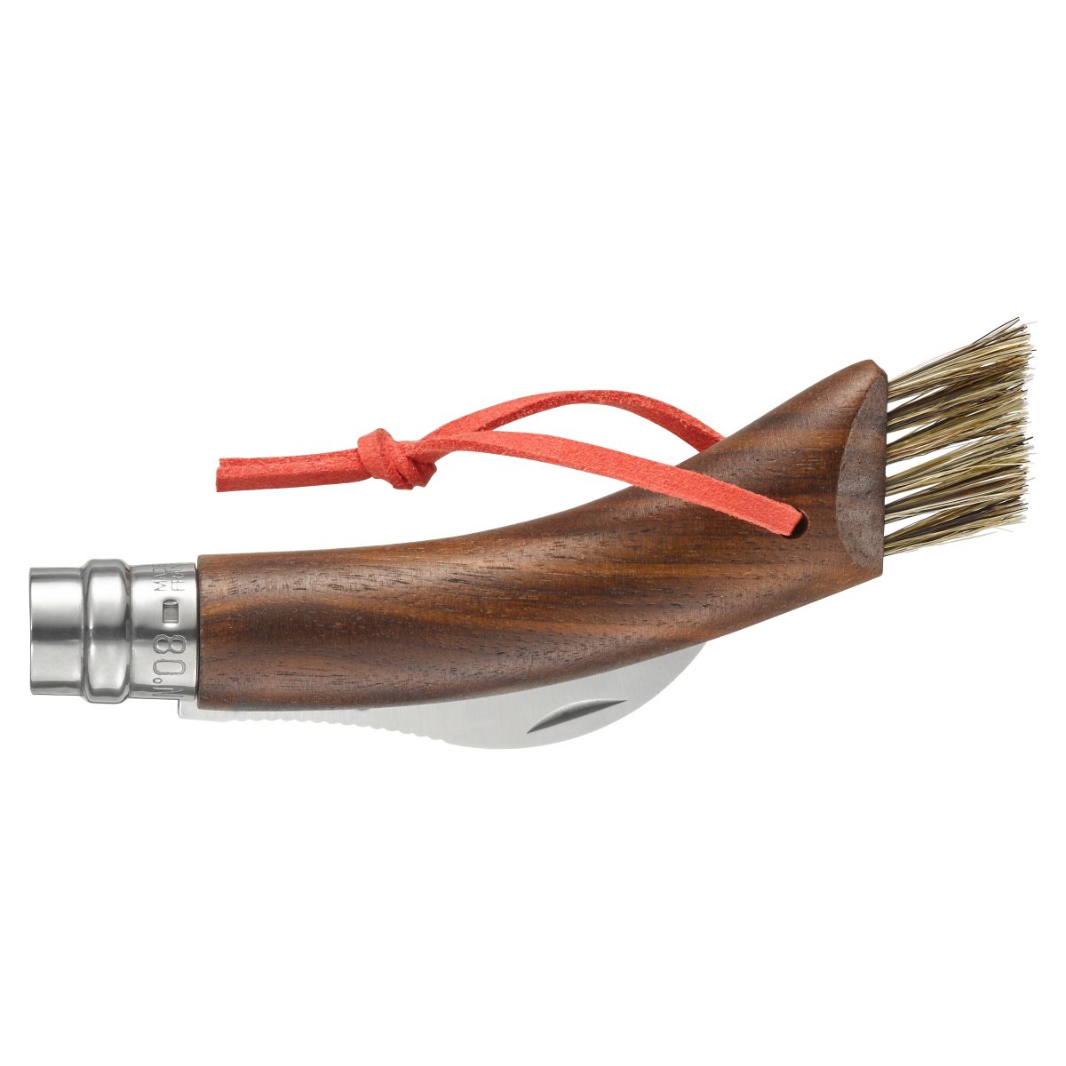 opinel-no-08-mushroom-knife-walnut-with-brush image 8