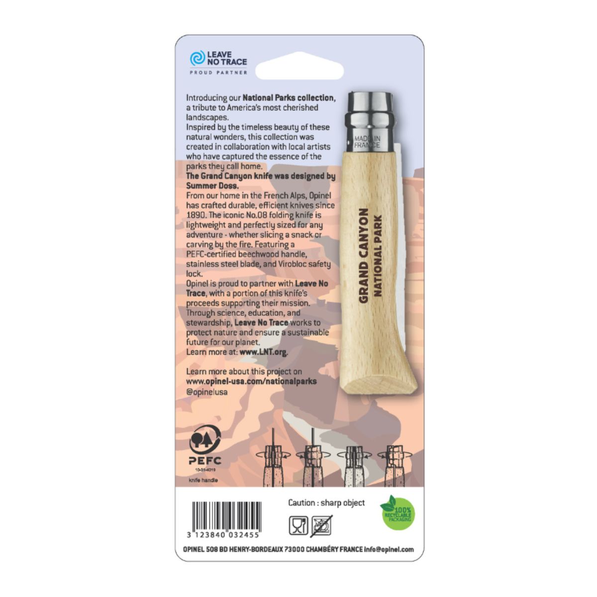 opinel-national-parks-guide-series-no-08-knife-with-wildsam-field-guide-bundle image 6