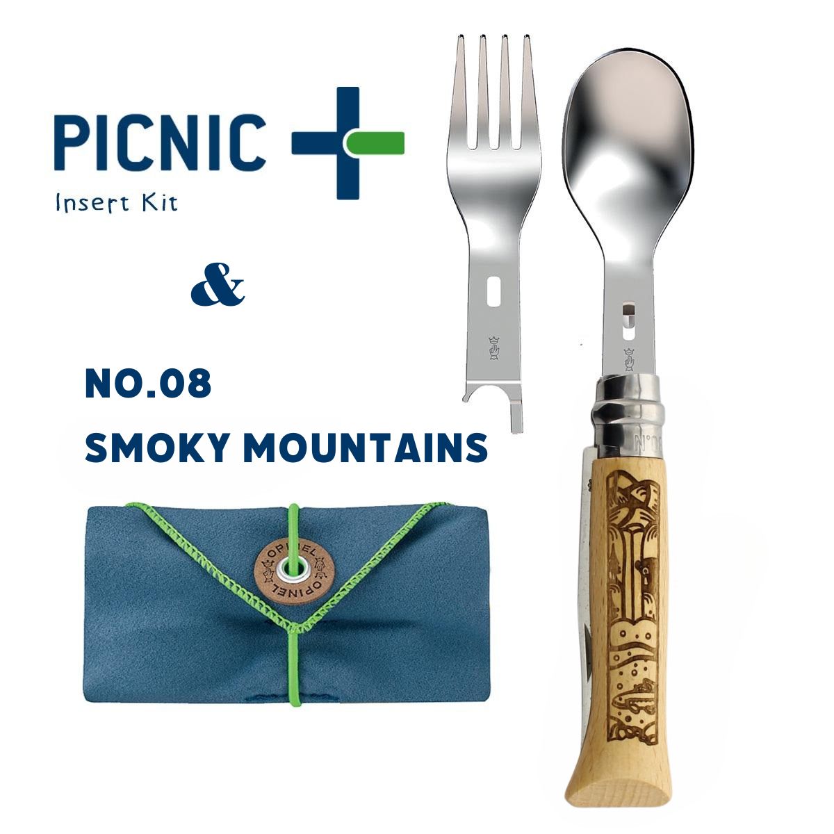opinel-no-08-national-parks-picnic-set-with-fork-and-spoon-inserts image 2