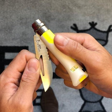 opinel-no-08-outdoor-fluo-series-lemon-folding-knife-warehouse-find-space-age-ma image 2