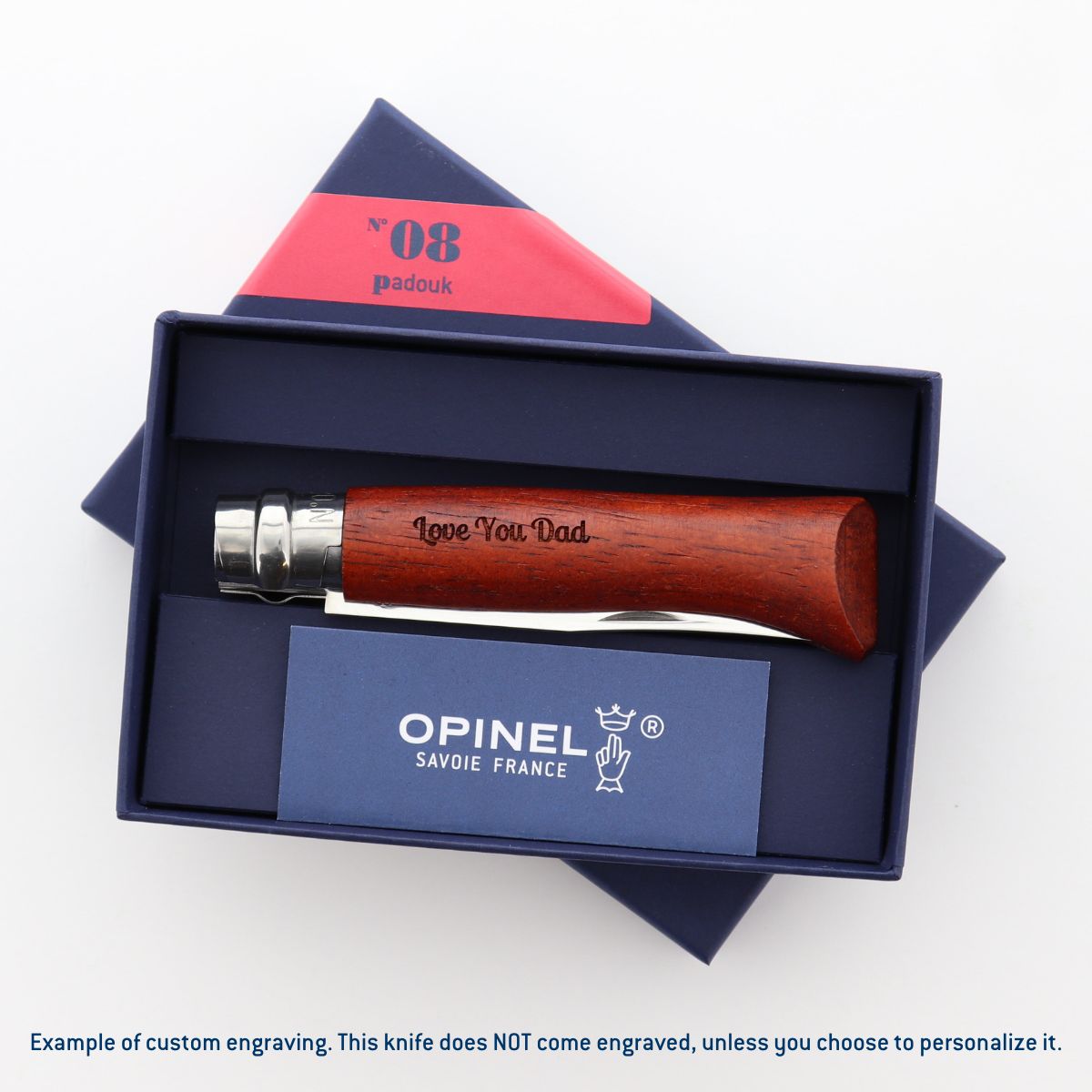 opinel-no-08-padouk-polished-stainless-steel-folding-knife image 4