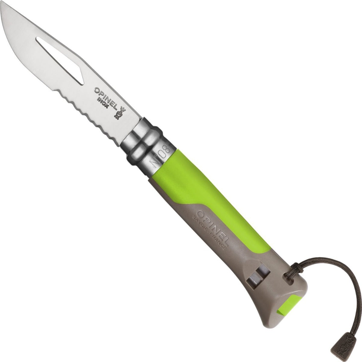 opinel-no-08-stainless-steel-folding-knife-outdoor-with-survival-whistle-second- image 4