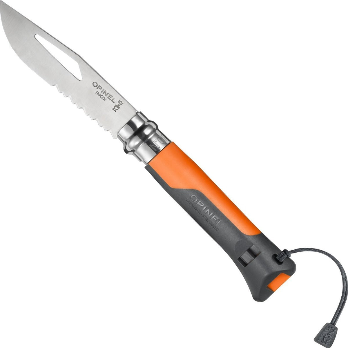 opinel-no-08-stainless-steel-folding-knife-outdoor-with-survival-whistle-second- image 5