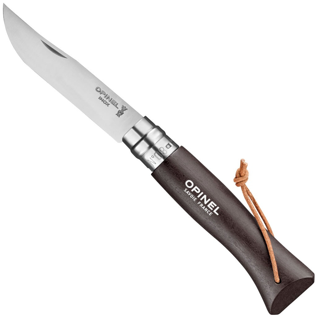 opinel-no-08-stainless-steel-folding-knife-with-lanyard-second-chance-beechwood- image 3