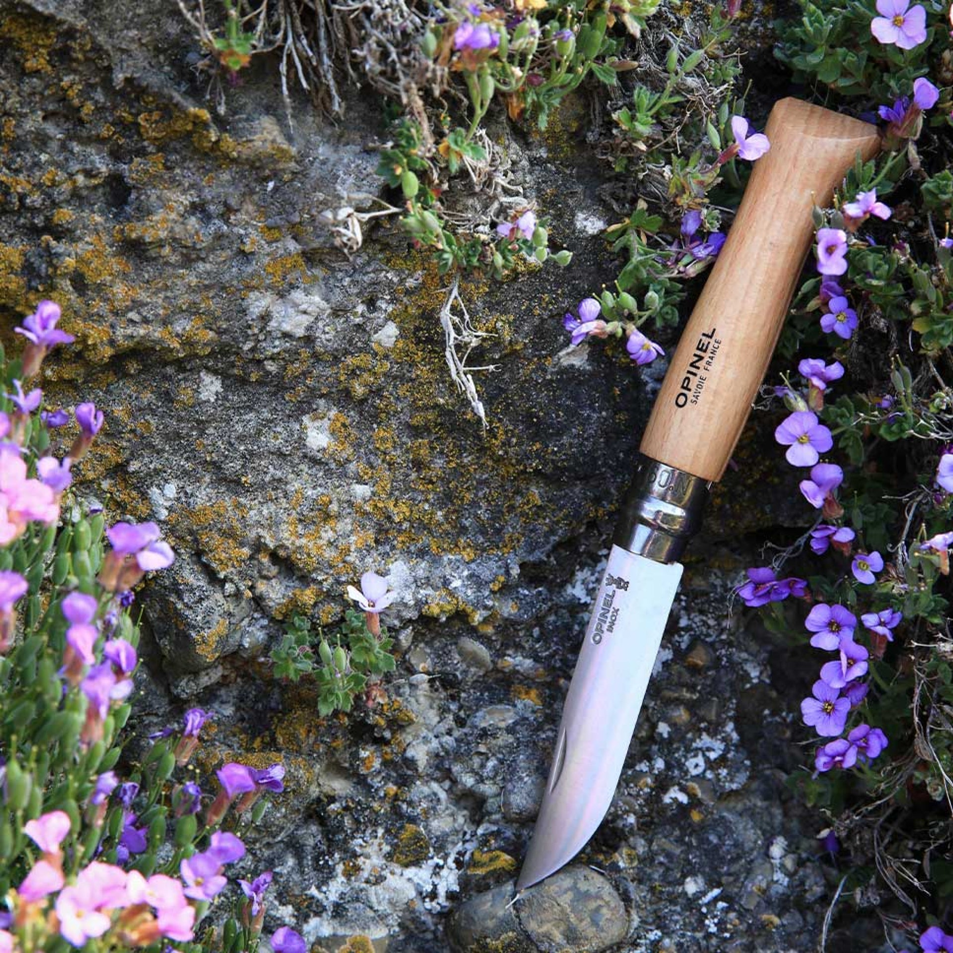opinel-no-09-beech-wood-stainless-steel-folding-knife-with-virobloc-safety-ring image 2