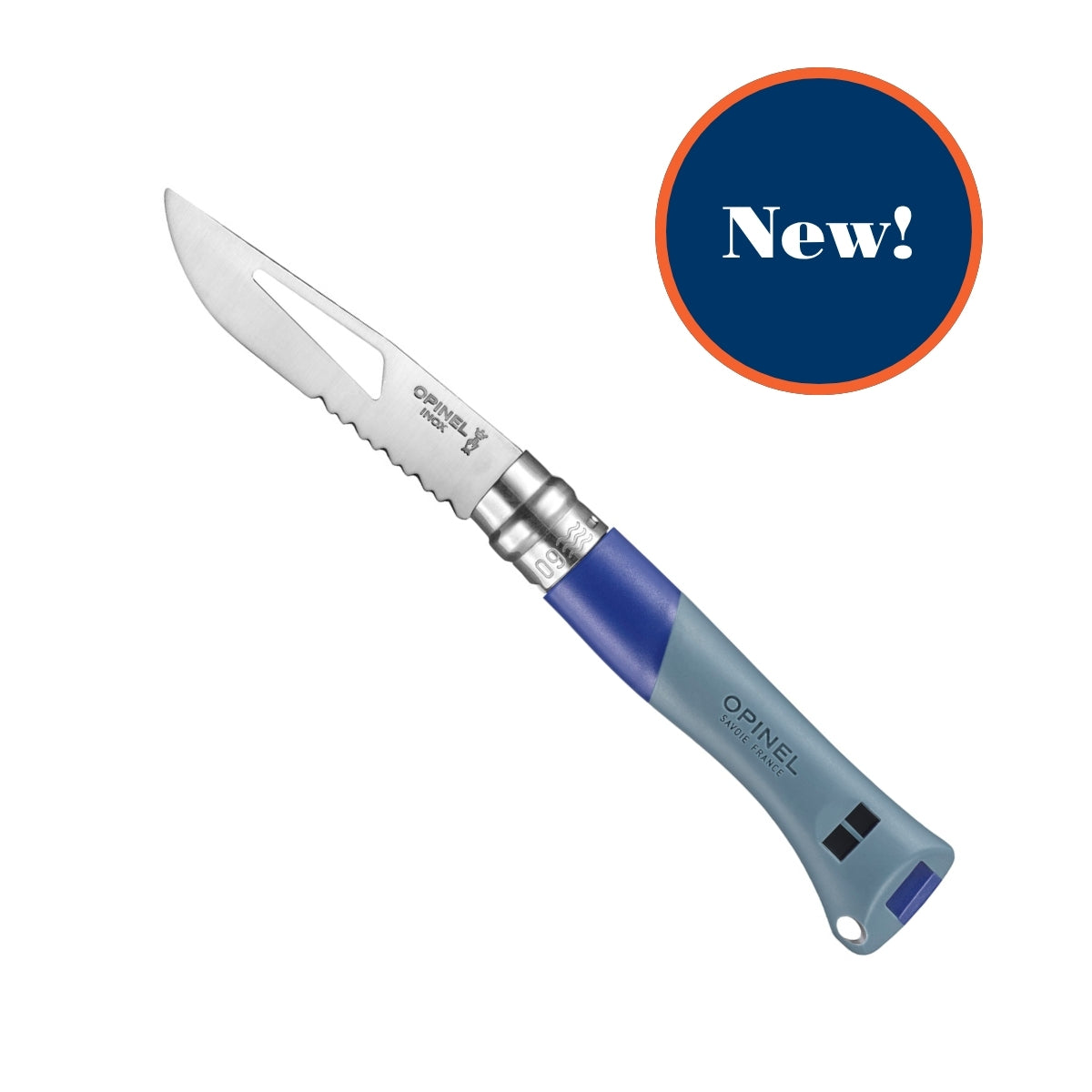 opinel-no-09-ocean-folding-knife-marine-grade-with-marlinspike-whistle image 1
