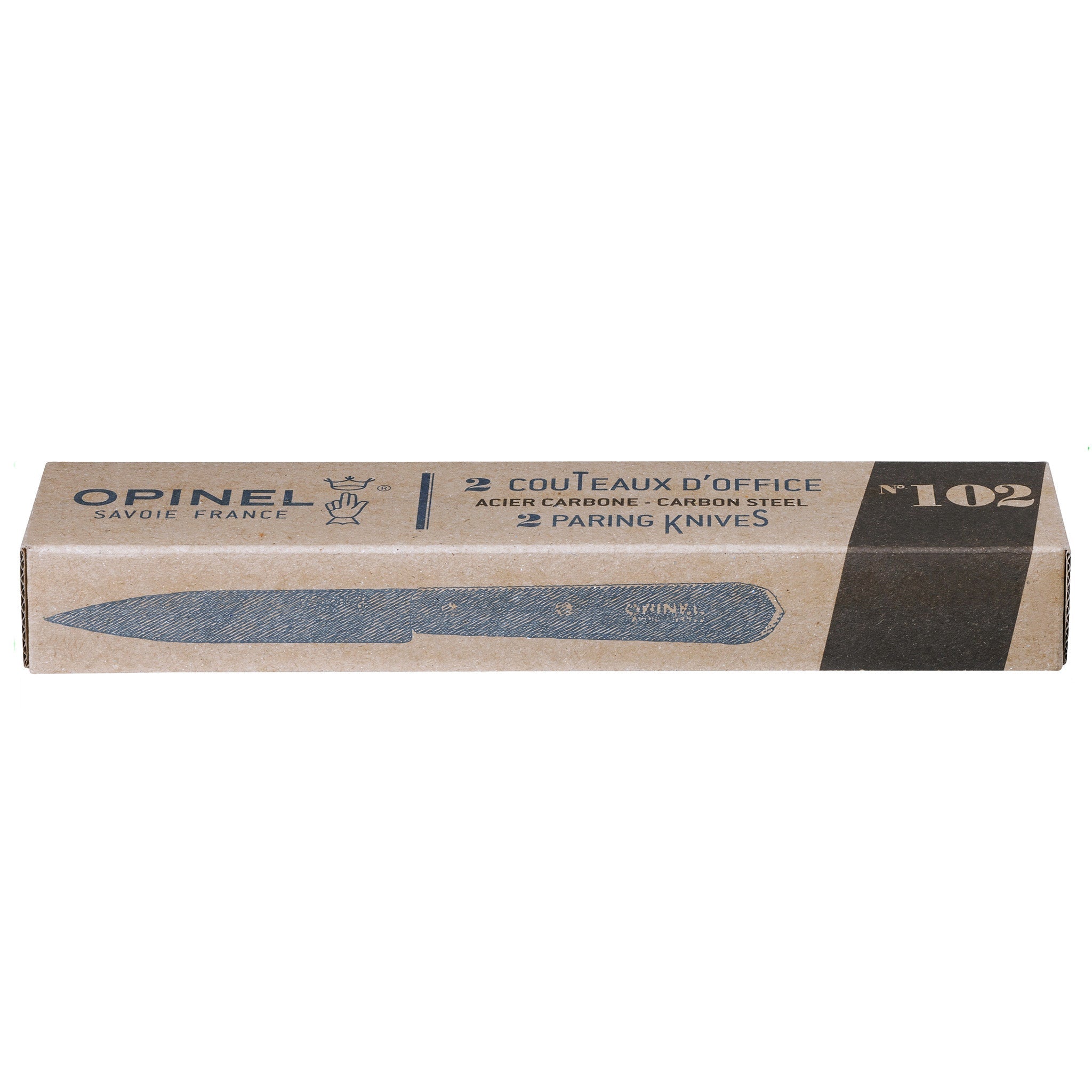 opinel-no-102-carbon-steel-paring-knives-set-of-2-beechwood-handles image 3