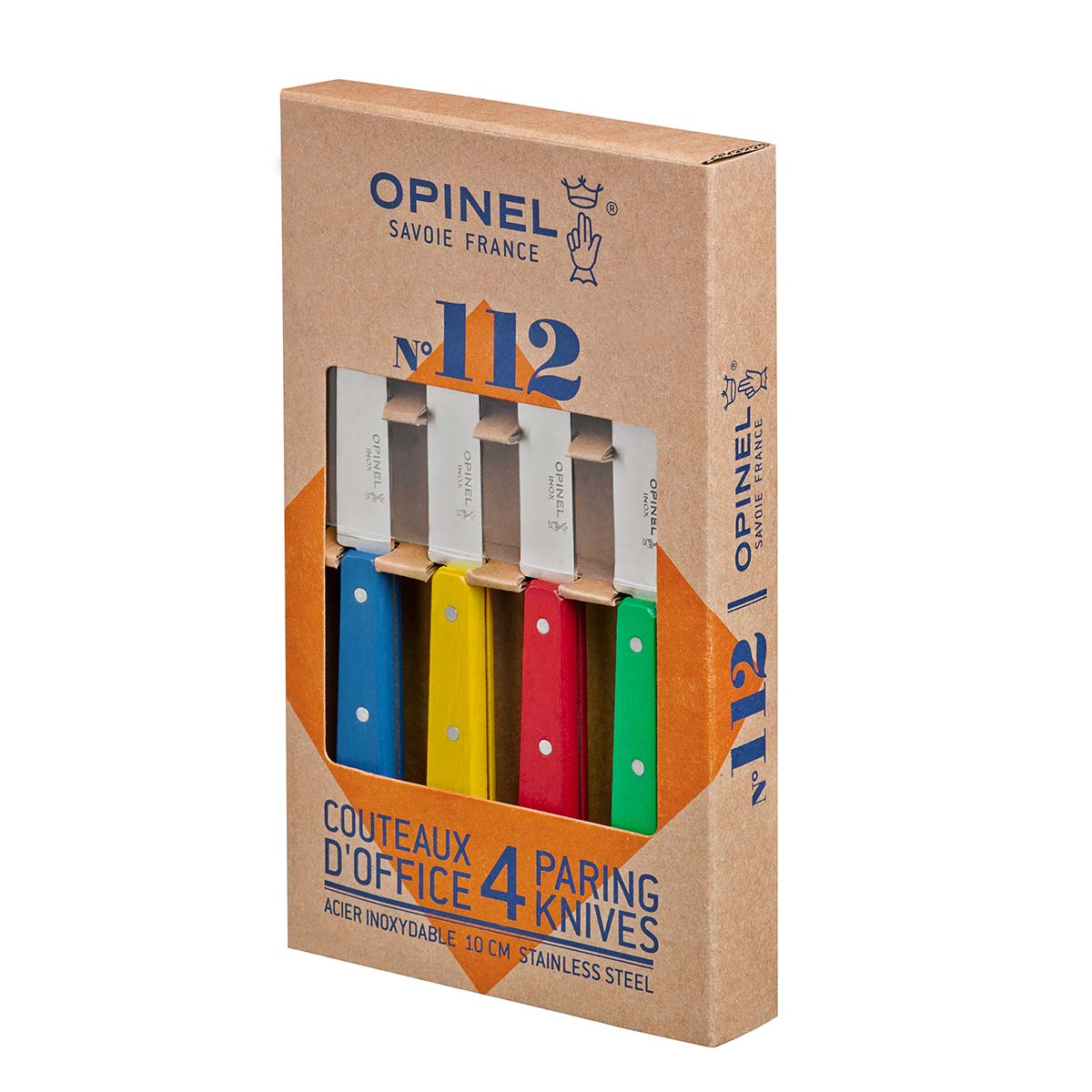 opinel-no-112-stainless-steel-paring-knives-set-3-75-inch-colorful-handles image 2
