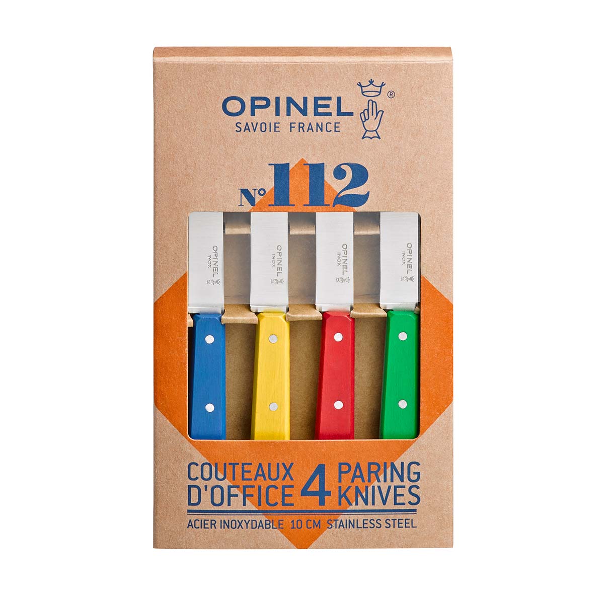 opinel-no-112-stainless-steel-paring-knives-set-3-75-inch-colorful-handles image 3