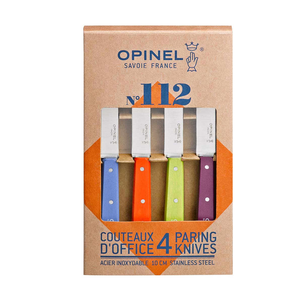opinel-no-112-stainless-steel-paring-knives-set-3-75-inch-colorful-handles image 6