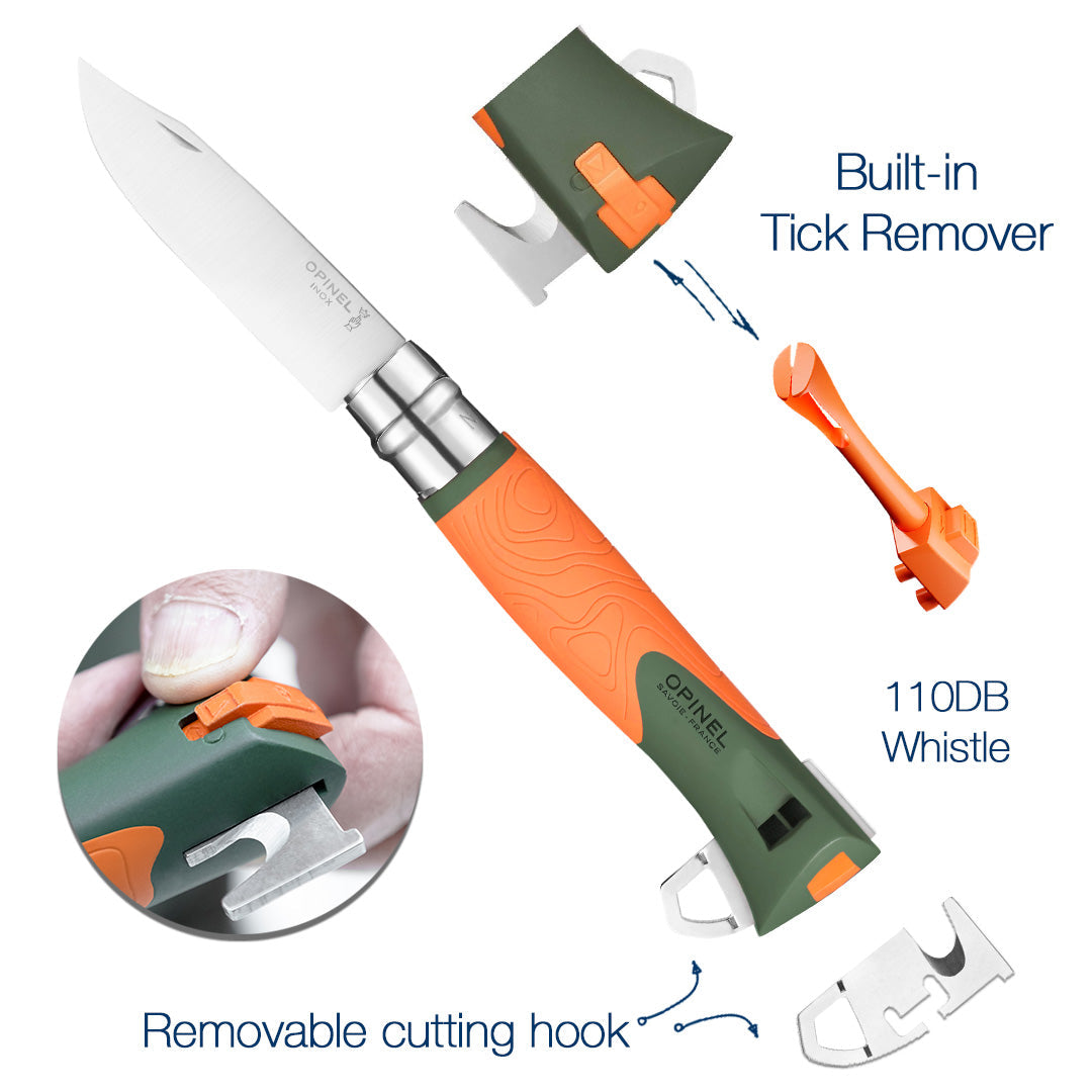 opinel-no-12-outdoor-explore-folding-knife-with-tick-remover image 2