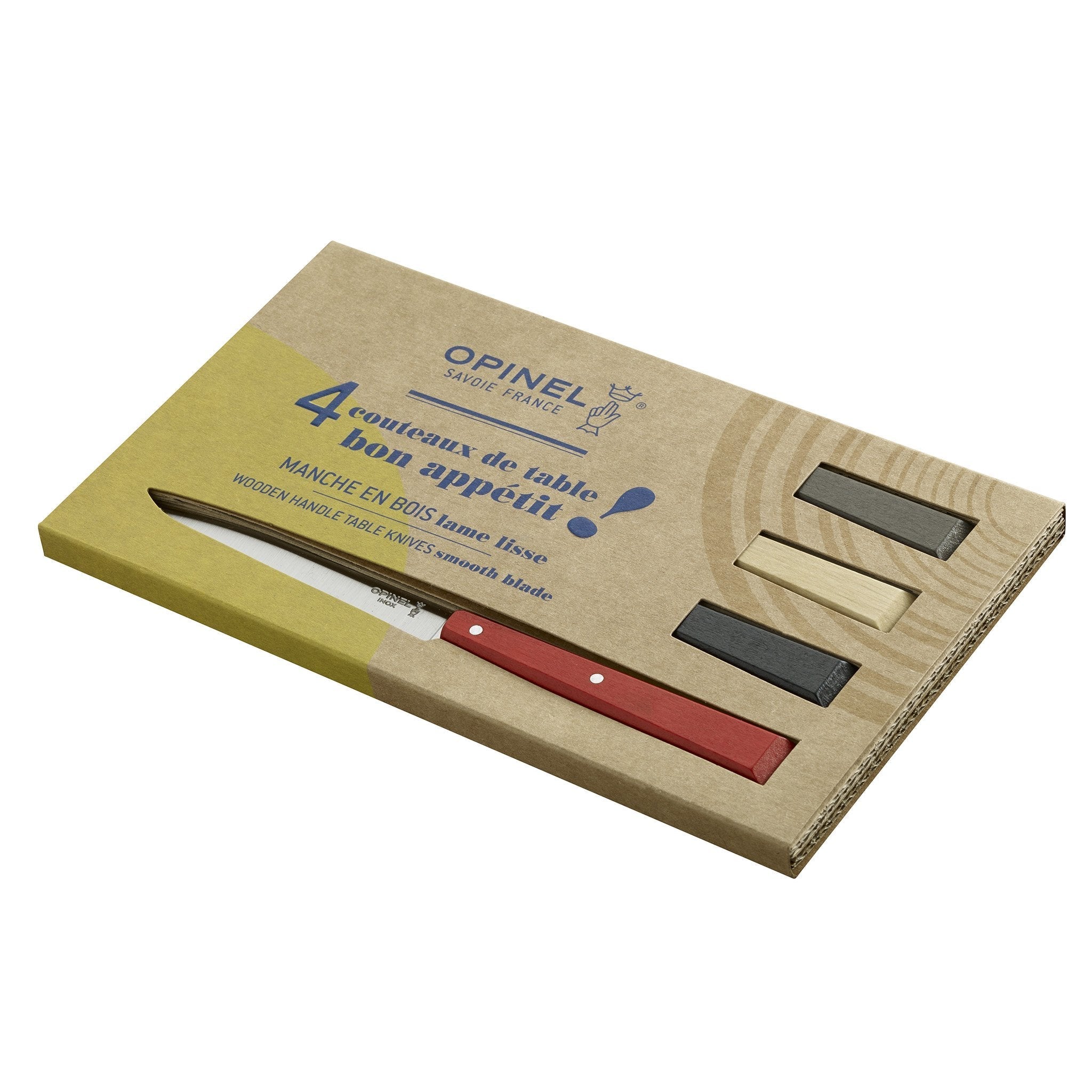 opinel-bon-app-tit-non-serrated-steak-knife-4-piece-set image 4